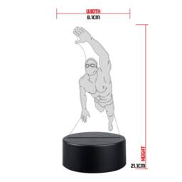 Personalised Swimmer Led Night Light Sports Gift - thumbnail 2