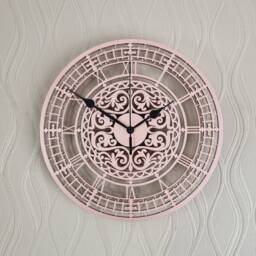 Rose Gold Wall Clock Metalic Colour Silent Non Ticking Roman Numerals 30cm 12 - thumbnail 2