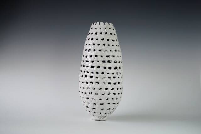 Handmade Ceramic Decorative Vase, Raku Firing, Porcelain, Contemporary Home Decor - image 1