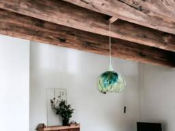 Raku Ceramic Chandelier, For Reading, To Create A Romantic & Intimate Atmosphere. Italian Craftsmanship, Created With Love. A1 - thumbnail 1