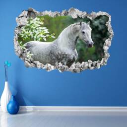 Gray Horse Wall Decal Sticker Mural Poster Print Art Home Office Decor Kh17 - thumbnail 3