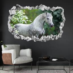 Gray Horse Wall Decal Sticker Mural Poster Print Art Home Office Decor Kh17 - thumbnail 2