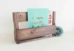 Rustic Wooden Mail Holder Entryway Magazine Rack, Wall Shelves