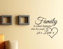 Family Love Quote Vinyl Wall Decal - Contemporary Home Decor - thumbnail 1