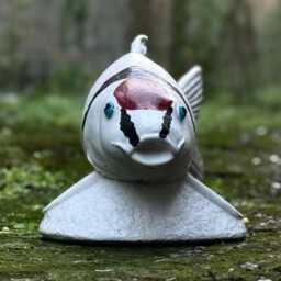 Concrete Koi Fish Statue Garden Pond Decoration Cement Sculpture Outdoor Japanese Zen Ornament Decorative Yard Art Lawn Figurine Gift - thumbnail 3