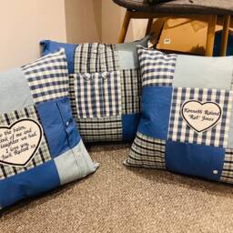 Memory Shirt Pillow Patchwork Keepsake Cushion - thumbnail 2