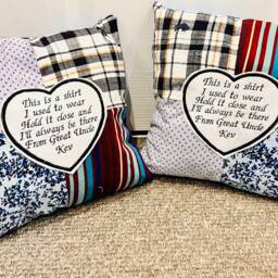 Memory Shirt Pillow Patchwork Keepsake Cushion - thumbnail 4