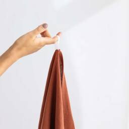 Large Linen Beach Towel, Sky Blue, Softened Stone Washed - thumbnail 3