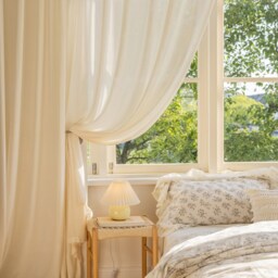 Hess Cotton Sheer Curtain, Natural Custom Curtain Panel, Livingroom Linen Drapery, Extra Long 1Pc - thumbnail 3