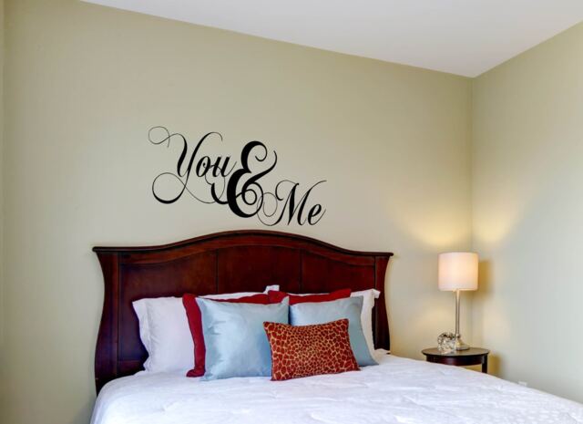You & Me Wall Decal, Bedroom Decor, Vinyl Art, Home Decor - image 1