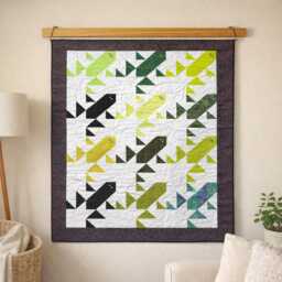 Leapfrog Serenade Quilt Pattern - Modern Geometric Frog Throw - PDF Pattern - thumbnail 2