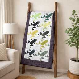 Leapfrog Serenade Quilt Pattern - Modern Geometric Frog Throw - PDF Pattern - thumbnail 3