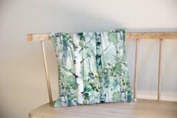 Birch Tree Cushion Cover Woodland Watercolour Home Decor Green Pillow