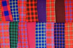 Ethnic Maasai Shuka Blanket - Red Plaid Acrylic Throw - thumbnail 4