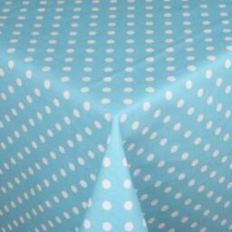 Sale - Polka Dots On Blue Throw Pillow, Decorative Pillow Cover, Case Square- 17 - thumbnail 2
