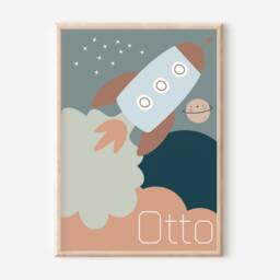 Set Of 3 Personalised Space Prints With A Boho Colour Scheme Perfect For Nursery, Bedroom Or Playroom - Prints Only - thumbnail 3