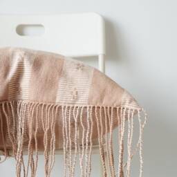 "Handwoven Hemp Pillow Cover Vintage Karen Tribal Design - 20"" X 20" - thumbnail 3