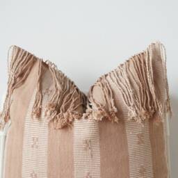 "Handwoven Hemp Pillow Cover Vintage Karen Tribal Design - 20"" X 20" - thumbnail 2