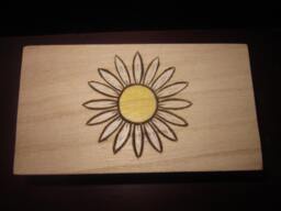 Woodburned Daisy Wooden Box Keepsake True Friendship