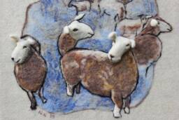 Felted Wall Hanging , , Sheep in The Snow