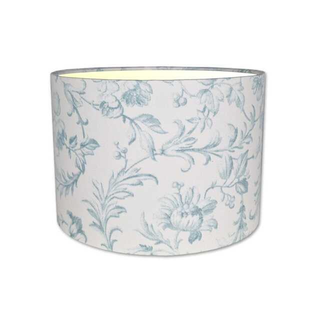 Lampshades in Laura Ashley Ironwork Scroll Duck Egg Fabric Handmade Free Delivery - image 1