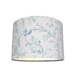 Lampshades in Laura Ashley Ironwork Scroll Duck Egg Fabric Handmade Free Delivery - thumbnail 2
