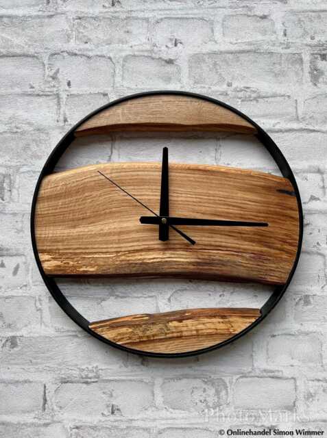 Industrial Wall Clock, Modern Design Minimalist Clock For Metal & Wooden Rustic Home Farmhouse Decor, Best New Gifts - image 1
