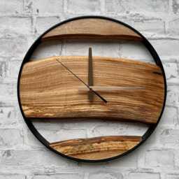 Industrial Wall Clock, Modern Design Minimalist Clock For Metal & Wooden Rustic Home Farmhouse Decor, Best New Gifts - thumbnail 2