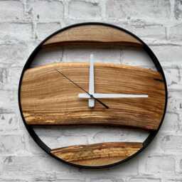 Industrial Wall Clock, Modern Design Minimalist Clock For Metal & Wooden Rustic Home Farmhouse Decor, Best New Gifts - thumbnail 3