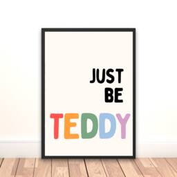 Rainbow Personalised Name - Kids Bedroom Girl Boy Unisex Poster Positive Quotes Just Be I Am More Playroom Nursery Print - thumbnail 3