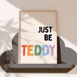 Rainbow Personalised Name - Kids Bedroom Girl Boy Unisex Poster Positive Quotes Just Be I Am More Playroom Nursery Print - thumbnail 2