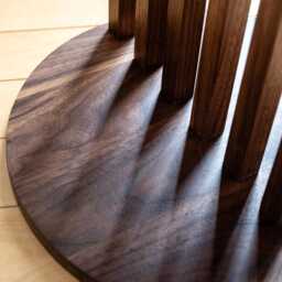 Handcrafted Japandi Side Table Mcm Red Oak Nightstand - thumbnail 4