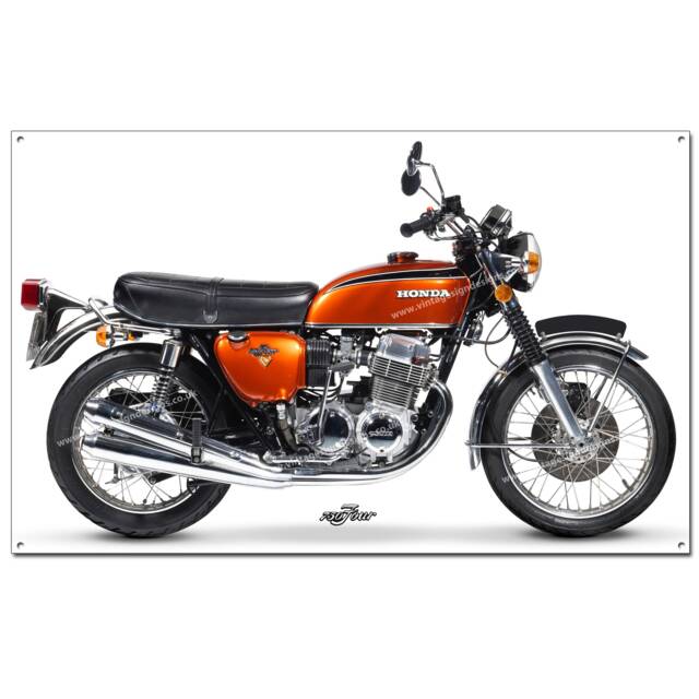 "The Classic Cb750 Four Motorcycle Art Metal Sign Size 12""x19.5"