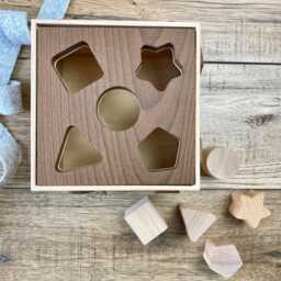 Children's Wooden Shape Sorter - Montessori Baby Toy, Fine Motor Skills, Sustainable Wood - thumbnail 3