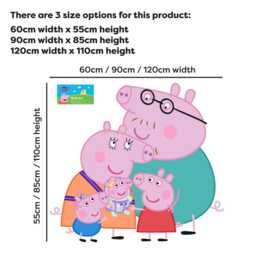 Peppa Pig Wall Sticker - & Family Group Hug Decal Kids Art - thumbnail 3