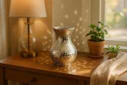 Mini Disco Mosaic Vase - Shimmering Retro Accent For Modern Spaces