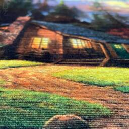Cushion Cover With Chalet View By The Lake Multicolour - Double Sided Printing On Soft Chenille Fabric Multi Size Options, Oeko-Tex - thumbnail 2