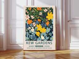 Botanical Flower Market Art Print, Kew Gardens Floral Wall Decor, Art, Art - thumbnail 1