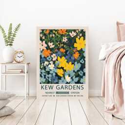 Botanical Flower Market Art Print, Kew Gardens Floral Wall Decor, Art, Art - thumbnail 3