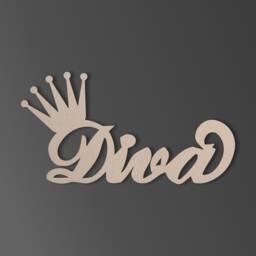 Diva Wall Art Wooden - Cutout, Home Decor, Unfinished & Available in Many Sizes - thumbnail 2