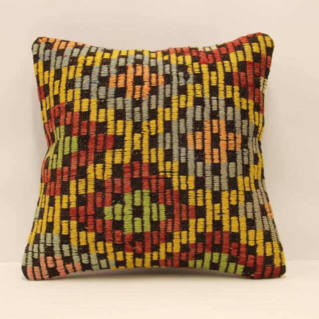 Throw Pillow 16x16 Turkish Textile Cover Home Living Design Boho Vintage Rustic Throw Covers Old Cushion 4Kf-365 - image 1