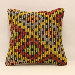 Throw Pillow 16x16 Turkish Textile Cover Home Living Design Boho Vintage Rustic Throw Covers Old Cushion 4Kf-365 - thumbnail 1