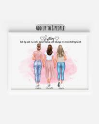 Personalised Sisters Print, Birthday Gift For Sister, Christmas Sister Gift, Quote Unique - thumbnail 1