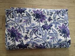 Indian Floral Handmade Kantha Stitched Throw Size Multi - thumbnail 1