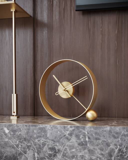 Modern Wood Table Clock Minimalist Desk Decor - image 1