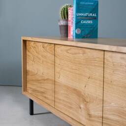 Solid Oak Tv Stand, Sideboard, Credenza, Media Unit - Koda - thumbnail 2