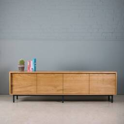 Solid Oak Tv Stand, Sideboard, Credenza, Media Unit - Koda - thumbnail 3