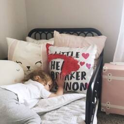 Valentine Sequin Pillow, Personalized Day Gift, Toddler Red Sequins - thumbnail 3