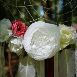 Wedding Flowers Dream Catchers Set, Boho Wedding Decorations, Dream Catcher Wall Hanging, Bohemian Room Decor, Wall Hanging - thumbnail 3