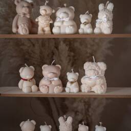 Teddy Bear Soy Wax Candle Favors Scented Vegan Presents - thumbnail 2